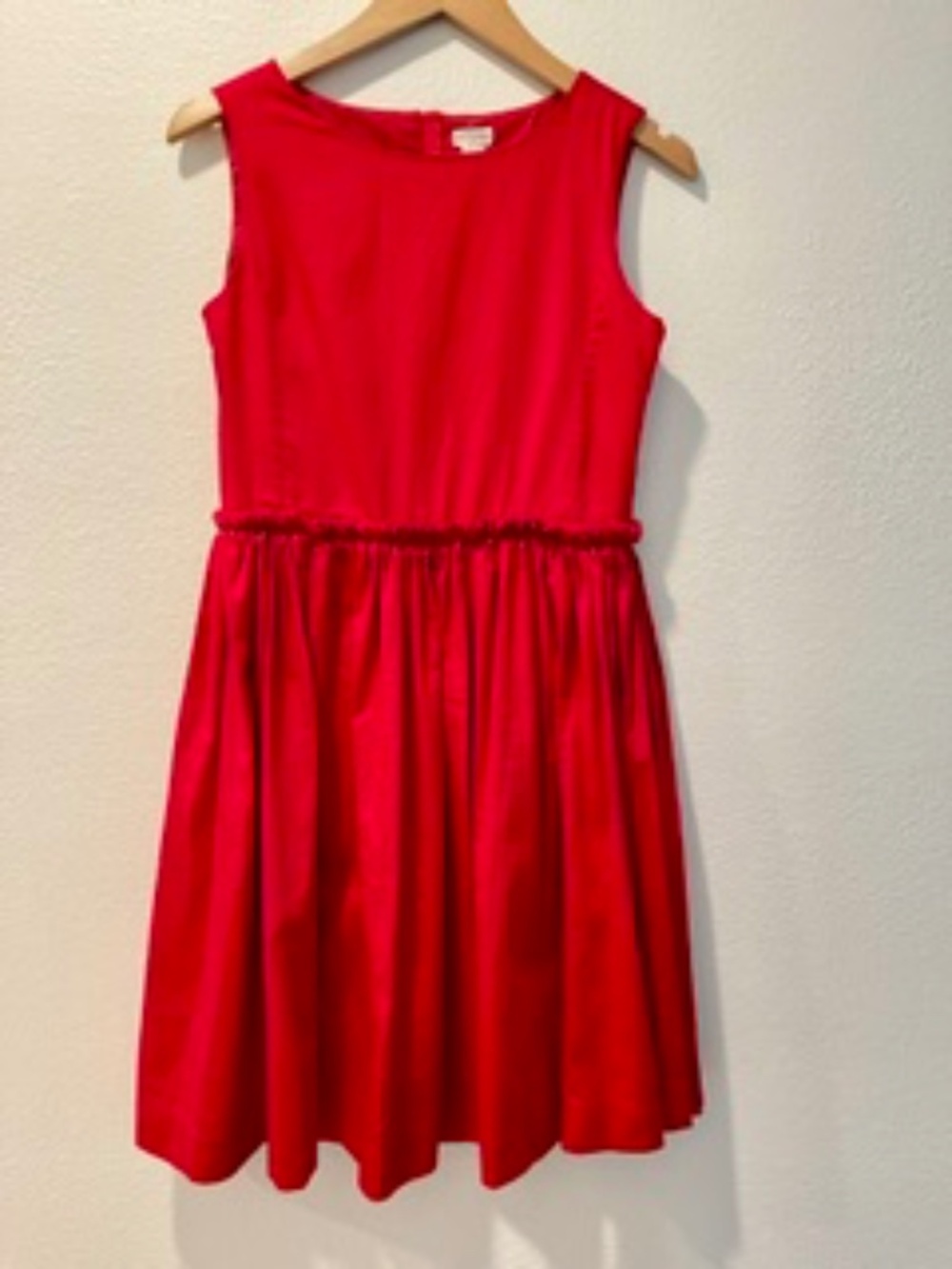 J.Crew Crewcuts Girls Tomato Red Chintz Cotton Dress Sz 14